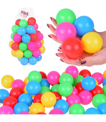 Krāsainas bumbiņas bumbu baseinam, mīksta plastmasa, 50 gab., 6 cm, ZA5411