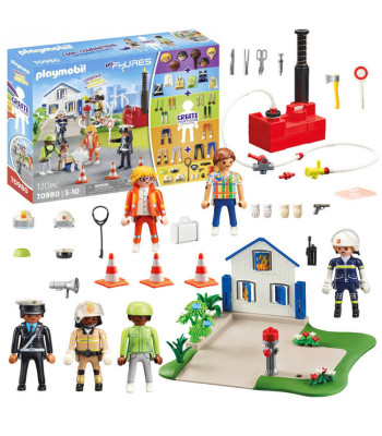 Playmobil My Figures glābšanas operācijas figūriņas klucīšiem — 120 elementi ZA5433