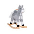 Liels pelēks šūpuļzirgs ar skaņu un kustīgu asti ZA5441
