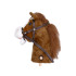 Hobby Horse zirgs uz kociņa, zviedziena un auļošanas skaņas, kustīgs purns ZA5442