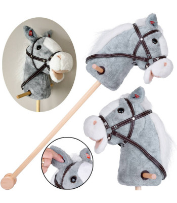 Hobby Horse zirgs uz kociņa ar auļošanas un zviegšanas skaņām, kustīgs purns ZA5442