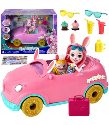 Enchantimals lelle Bree ar zaķu auto Bunnymobile un piederumiem ZA5468