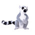 Liela plīša lemura rotaļlieta no Madagaskaras sēdošs 27cm 14159