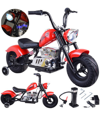 Elektriskais Chopper motocikls bērniem ar akumulatoru, līdz 80 kg, ar gāzes rokturi PA0318