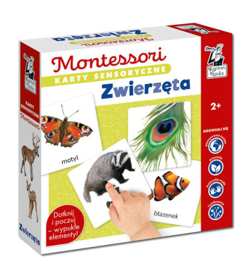 Kapitan Nauka Montessori sensorās kartītes – izglītojoša spēle par dzīvniekiem 2+ KS1019