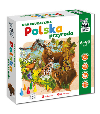 Kapitan Nauka izglītojošā galda spēle “Polijas daba” – dabaszinību apguve visai ģimenei GR0708