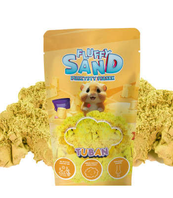 TUBAN Pūkainas smaržīgas sensoriskās smiltis dzeltenā krāsā – Fluffy 90g ZA5538