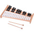 Koka ksilofons hromatiskais zvaniņš 27 toņi + nūjiņas