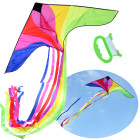 Liels Krāsains Pūķis ar Krāsainām Lentiņām 190x110cm