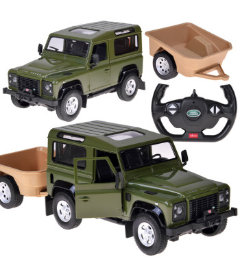 Rastar Land Rover Defender ar piekabi, tālvadības pults, RC0712, 1:14