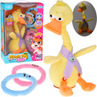 Interaktīvā spēle RINGO - metiens ar gredzenu uz kustīgu mērķi, spīdoša pīle