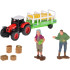 SERIA DZĪVNIEKI SAIMNIECĪBA Stallis ar ceļu + traktors, figūras un piederumi ZA5687