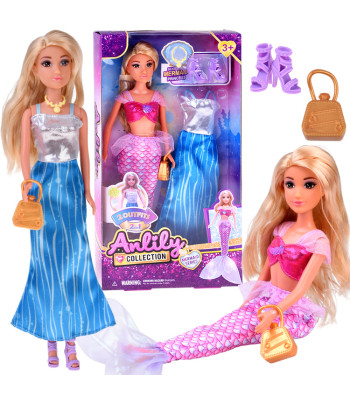 Anlily lelle 2 vienā – nāriņa un princese ar aksesuāriem ZA5708
