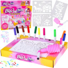 Radošais gleznošanas komplekts AIRBRUSH - pumpis, marķieri un trafareti