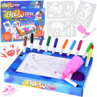 Kreatīvais gleznošanas komplekts AIRBRUSH - pumpis, pildspalvas un trafareti ZA5710