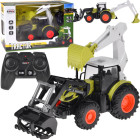 Traktors ar tālvadību, kas apvieno ekskavatora, iekrāvēja un buldozera funkcijas RC0718
