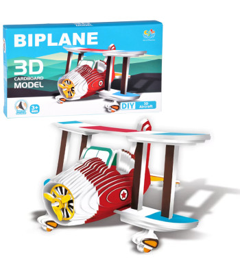 3D kartona puzle – divplāksnis, izveido pats, DIY, 62 elementi, ZA5721