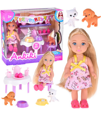 Ankiki lelle PET PARTY dzīvnieku ballītei – 32ele ZA5757