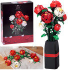 Konstrukcijas bloki Ziedu pušķis VĀZE ROZES + vāze 818 elementi ZA5760