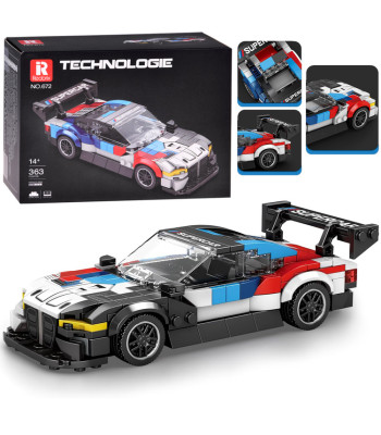 Tehnisko konstruktoru komplekts Superauto sacīkšu auto ar spoileru, ZA5780, 363 elementi