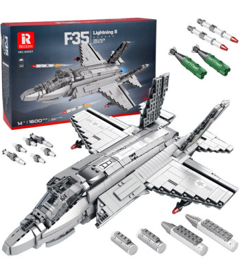 Tehniskie konstruktora klucīši — amerikāņu iznīcinātājs F-35 Lighting II ZA5799, 1600 elementi