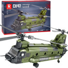 Reobrix licencēts klucīšu komplekts helikopters CH-47 Chinook ZA5802, 1458 ele, 79 × 52 × 23 cm