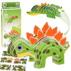 3D Puzzle Kartona Modelis - Dinozaurs Stegosaurus DIY