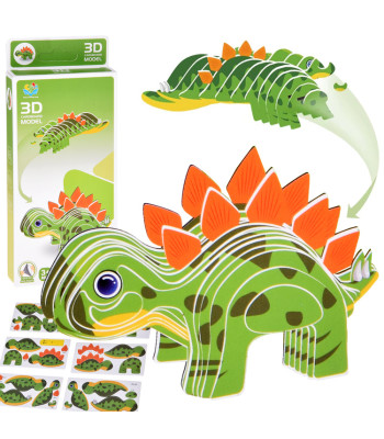 3D kartona puzle – dinozaurs Stegozaurs, DIY saliec pats ZA5810