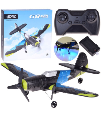 Tālvadības lidmašīna G8 Glider no EPP putuplasta ar LED apgaismojumu un USB uzlādi RC0723
