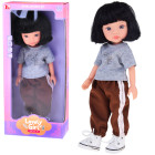 Lovely Girl lelle ar īsiem melniem matiem sporta tērpā 33cm ZA5849