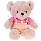 Plīša lācītis - bēšs Filips 58cm rozā vintage kreklā