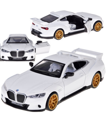 Metāla sporta automašīna BMW 3.0 CSL ar skaņas un gaismas efektiem ZA5948 1:34