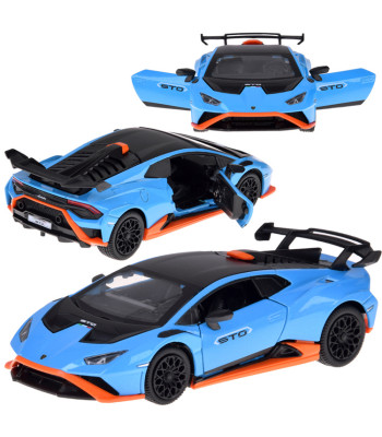 Metāla automašīna Lamborghini Huracan STO ar skaņas un gaismas efektiem, 1:32 ZA5949