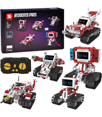 Tehnisko konstruktoru komplekts Robots Pro ar tālvadības pulti un LED ekrānu 5w1 RC0741