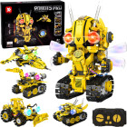 Tehniskie konstruktori Robots Pro 5w1 ar tālvadības pulti un LED gaismām, 673 elementi RC0743