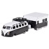Maisto licencēts Volkswagen VAN Samba modelis ar piekabi 1:64