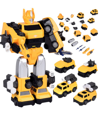 Magnētiskais robots Transformer ar piederumiem, liela figūra, 2w1, ZA6009