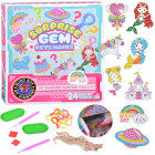 Radošs adventes kalendārs ar dimantu izšuvumiem un piekariņiem ZA6019