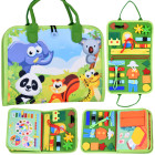 Auduma izglītojošā manipulācijas grāmatiņa Montessori pulkstenis ZA6022