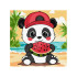 Gleznošana pēc numuriem bērniem 25x25cm KHO1251 Vasaras panda ar arbūzu AP0064