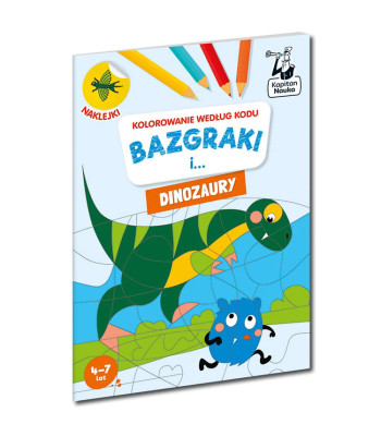 Kapitan Nauka Bazgraki un dinozauri. Krāsojamā grāmata KS1191