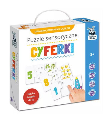 Kapitan Nauka sensorās puzles “Cyferki – taustu, lieku un mācos” ZA6085