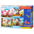 Puzzle 4w1 Cute Animals B-041084