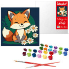 Gleznošana pēc numuriem bērniem 25x25cm KHO6299 Skaistā lapsiņa AP0084