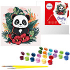 Bērnu gleznošana pēc numuriem 30x30cm KHO1261 Panda tropikos AP0085