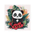 Bērnu gleznošana pēc numuriem 30x30cm KHO1261 Panda tropikos AP0085