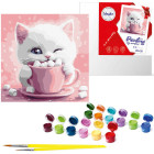 Gleznošana pēc numuriem 30x30cm KHO6716 Kakao kaķim AP0089