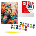 Gleznošanas komplekts pēc numuriem 30x40cm KHO6598 Pūkais kaķis AP0094