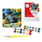 Krāsošana pēc numuriem 40 x 40 cm KHO6795 Zilacainais kaķēns AP0098