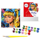 Krāsošana pēc cipariem 40 x 40 cm KHO8602 Mūsdienu Pelnrušķīte AP0102